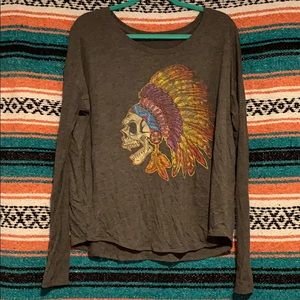 Grey Long-Sleeved Shirt